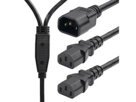 STARTECH 6FT (1.8M) POWER CORD SPLITTER, IEC 60320 C14 TO 2X IEC 60320 C13 10A 250V, 18AWG, POWER CABLE Y SPLITTER, UL LISTED