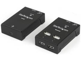 4 PORT USB 2.0-OVER-CAT5/6 EXTENDER-UP TO 130FT (40M)-COST-EFFECTIVE COMPACT USB EXTENSION-2 TOP PORTS
