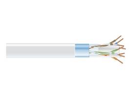 CAT6 400-MHz Shielded Solid Bulk Cable F/UTP Plenum 1000-ft. 304.8-m White