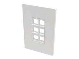 TRIPP LITE 6P SINGLE-GANG UNIVERSAL WALLPLATE WHT