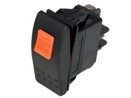SW, RCKR, SPST, 20AMP, 18V, BLK, W-LT