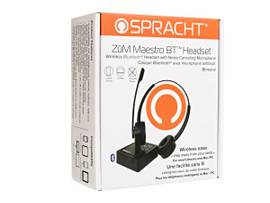 SPRACHT HS-2051 ZUM MAESTRO BT HEADSET AND BASE STATION. WIRELESS BLUETOOTH HEADSET WITH NOISE CANCELING MICROPHONE. DUAL EAR. CHARGING BASE.