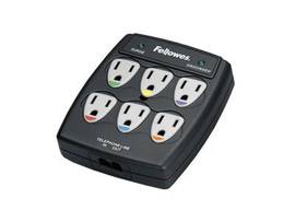 FELLOWES 6-OUTLET WALL MOUNT SURGE W/PHONE