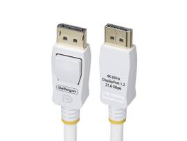 STARTECH 10FT (3M) WHITE VESA CERTIFIED DISPLAYPORT 1.2 CABLE, 4K 60HZ, 21.6GBPS