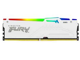 KINGSTON 64GB 6400MT/S DDR5 CL32 DIMM (KIT OF 2) FURY BEAST WHITE RGB XMP