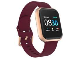 AMERICAN EXCHANGE TIME ITOUCH AIR 3 SMARTWATCH: ROSE GOLD CASE WITH MERLOT STRAP