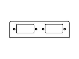 LEGRAND-WIREMOLD DBL GANG PLATE W/2 SURG
