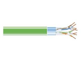 CAT5e Shielded 350-MHz Solid Bulk Cable STP 24 AWG 4-Pair PVC Green 1000-ft. 304