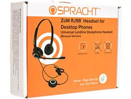 SPRACHT ZUM RJ9B HEADSET. UNIVERSAL DESKPHONE HEADSET. DUAL EAR WIRED HEADSET. CISCO YEALINK AVAYA GRANDSTREAM SANGOMA POLYCOM MANY OTHERS.