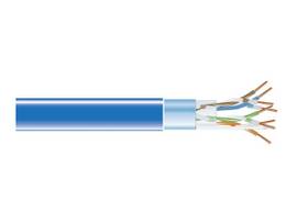 CAT5e Shielded 350-MHz Solid Bulk Cable STP 24 AWG 4-Pair PVC Blue 1000-ft. 304.