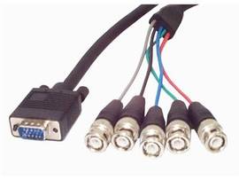 STARTECH VGABNC5 - AV Cables - VGA (15 pin, High Density D-Sub) Left Connector -