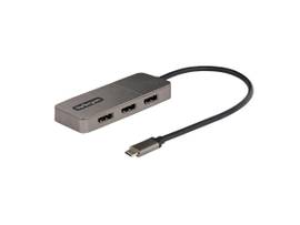 STARTECH USB-C TO TRIPLE DISPLAYPORT 1.4 MST HUB, 4K 60HZ, 1FT (30CM) CABLE, USB TYPE-C TO DISPLAYPORT 1.4 MULTI-STREAM TRANSPORT HUB, DISPLAYPORT SPL