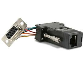MONOPRICE DB9F/RJ-45_MODULAR ADAPTER - BLACK COLOR