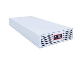 ATTO DUAL-PORT 10GB ETHERNET TO SINGLE (X4) PORT 12GB SAS INTELLIGENT BRIDGE, SFP+ MODULES INCLUDED, ISCSI TAPE SUPPORT ONLY, EXTERNAL ENCLOSURE