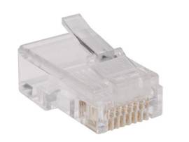 TRIPP LITE 100PK RJ45 PLUGS FLAT SOLID/STRANDED