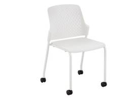 SAFCO NEXT STACK CHAIR WH CASTERS 4E (Sold as Case Pack of 4)