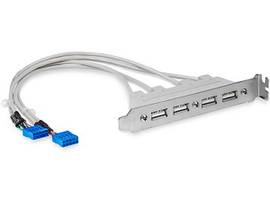 4 PORT USB A FEMALE SLOT PLATE ADAPTER