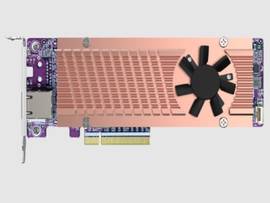 QNAP QM2 SERS, 2 X PCIE 2280 M.2 SSD SLOTS, PCIE G4 X 8, 1 X AQC113C 10GBE NBASE-T PRT
