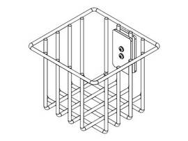 AMICO 5INX5INX4IN BASKET MOUNTED ON 1.25IN C CLAMP