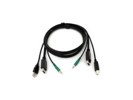BLACK BOX CORP HDMI KVM CABLE, USB A-B, 3.5MM AUDIO, 6-