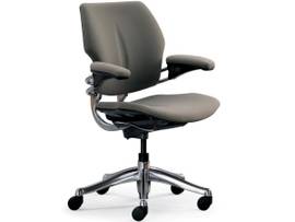 FREEDOM TASK CHAIR WITH GRAPHITE FRAME AND HEIGHT-ADJUSTABLE ARMS - NAVY CORDE 4 FABRIC
