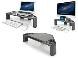 CORNER MONITOR STAND, BLACK