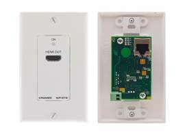 KRAMER WP-572/US(W) US SIZE WALL PLATE RECEIVER WHT 1 GANG DESIGN FRAME