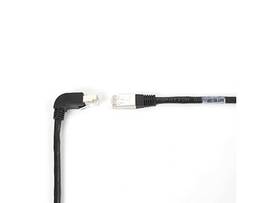 BLACK BOX CORP CAT6 90 DWN TO STR SHLD PATCH CABLE BLACK 6FT