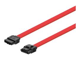 MONOPRICE 10IN SATA 6GBPS CABLE WITH LOCKING LATCH - RED