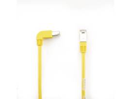 BLACK BOX CORP CAT5E 90 DWN TO STR SHLD PATCH CABLE YELLOW 1FT