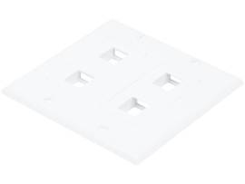 MONOPRICE 2-GANG WALL PLATE FOR KEYSTONE_4 HOLE-WH