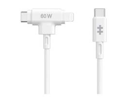 TARGUS HYPER USB-C TO USB-C OR LIGHTNING (1.5M/5) CABLE - WHITE