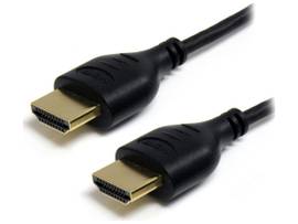 3ft/91cm Slim HDMI Cable with Ethernet; 4K (3840x2160p 30Hz)/Full HD 1080p/10.2