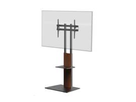 MONOPRICE COMMERCIAL SERIES TV MOUNT & STAND WITH SHELF FOR DISPLAYS 37IN TO 70IN_ MAX WEIGHT 88LBS._ VESA PATTERNS UP TO 600X400_ BROWN