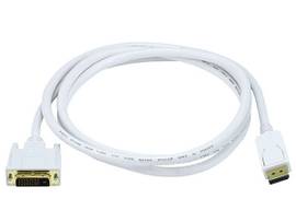 MONOPRICE 6FT DISPLAYPORT TO DVI CABLE - WHITE