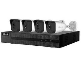 HILOOK 2 MP BULLET POE IP KIT FEATURES FOUR 2 MP BULLET POE-POWERED CAMERAS 1NVR-104MH-D/4P FOUR-CHANNEL NETWORK VIDEO RECORDER 1TB