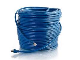 C2G 150FT CAT6 BLUE SOLID SHIELDED PATCH CBL