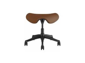 FREEDOM SADDLE STOOL WITH COUNTER HEIGHT CYLINDER - SADDLE CORVARA LEATHER