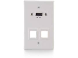 C2G WALL PLATES SG HDMI 2 KEYSTONES WHITE
