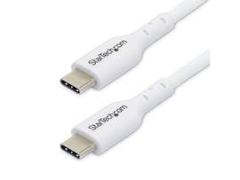 STARTECH 2M (6.6FT) WHITE USB-C CHARGING CABLE, USB C CABLE, USB 2.0 TYPE-C LAPTOP CHARGER CORD, 60W POWER DELIVERY, TPE JACKET, USB-C DATA TRANSFER