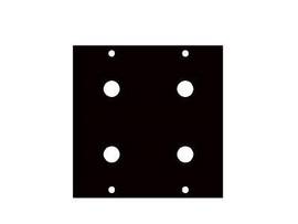 Legrand-Middle Atlantic UCP MODULE, FOUR 3/8 PUNCHOUTS
