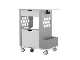 SAFCO FOCAL MOBILE STRAGE CART WHT