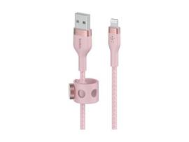 BELKIN,USB-A TO LTG, BRAID SIL, 3M, PINK