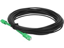 AddOn 20m ASC (Male) to ASC (Male) OS2 Straight Black Simplex Fiber OFNR (Riser-