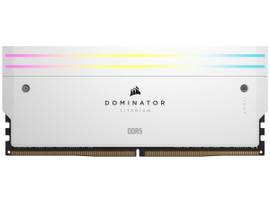 CORSAIR DDR5, 6000MT/S 48GB 2X24GB DIMM, UNBUFFERED, 30-36-36-76, STD PMIC, XMP 3.0, DOMINATOR TITANIUM WHITE HEATSPREADER, RGB LED, 1.4V