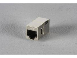 CAT6 Straight-Through Coupler, Shielded, Metal, Single-Pack