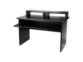 MONOPRICE STAGE RIGHT BY MONOPRICE STUDIO WORKSTATION WITH DUAL 3U RACK BAYS AND 61-KEY KEYBOARD CONTROLLER TRAY