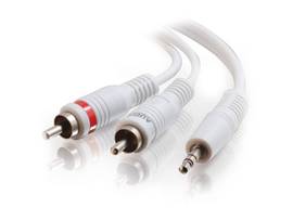C2G 3.5MM (M) TO 2X RCA (M) 6FT IPOD WHT