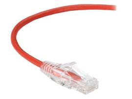 Blackbox Slim-Net CAT6a 28-AWG 500Mhz Stranded Ethernet Unshielded  CABLE RED 3F