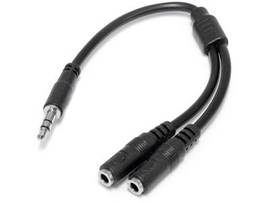 SLIM STEREO Y CABLE 3.5 TO 2X 3.5MM